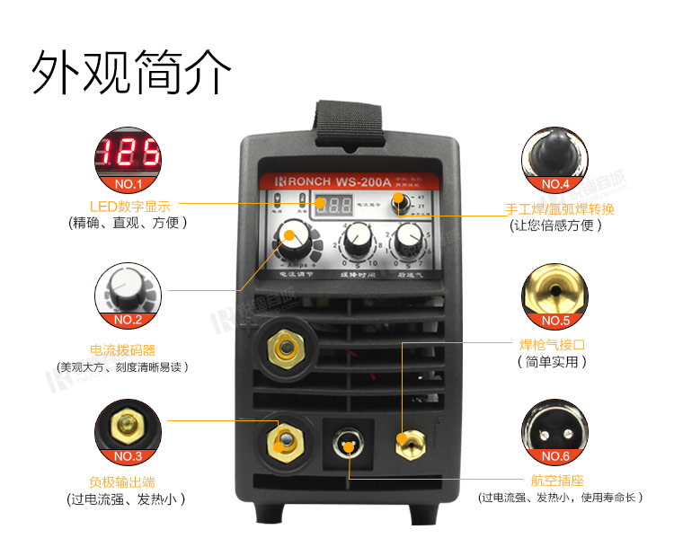 1、此型号品属于高频引弧的氩弧焊机,(带有手工焊条电弧焊功能)使用时可 根据所要焊接工件的缝隙大小选择填丝或直接对其焊接,他可以焊接不锈钢、低合金钢、低碳钢、中碳钢、高碳钢、镍合金、铜、铜合金、钛合金等金属。因此他在不锈钢容器、门窗、护栏、围栏安装过程的点焊、全位置焊等。