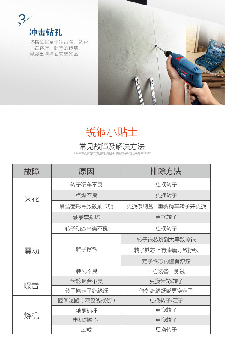 冲击钻/冲击电钻/tsb1300 13mm 540w (无级变速/正反转/铁夹头/双功能