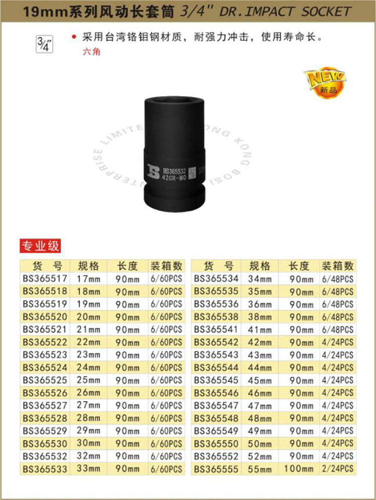 套筒加长杆规格型号图片